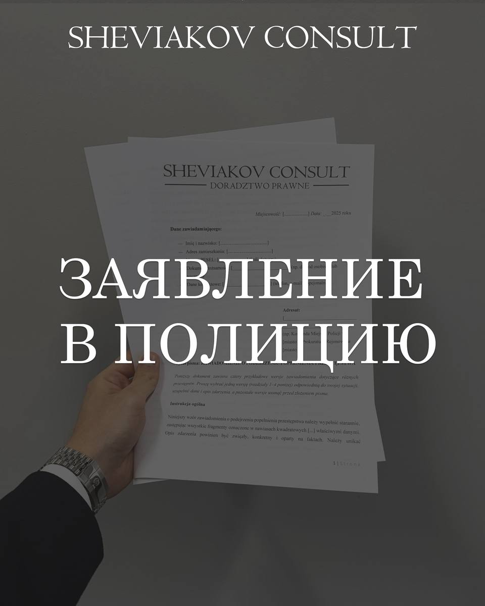 Мы подготовили для вас бесплатный образец zawiadomienia o podejrzeniu popelnienia przestepstwa