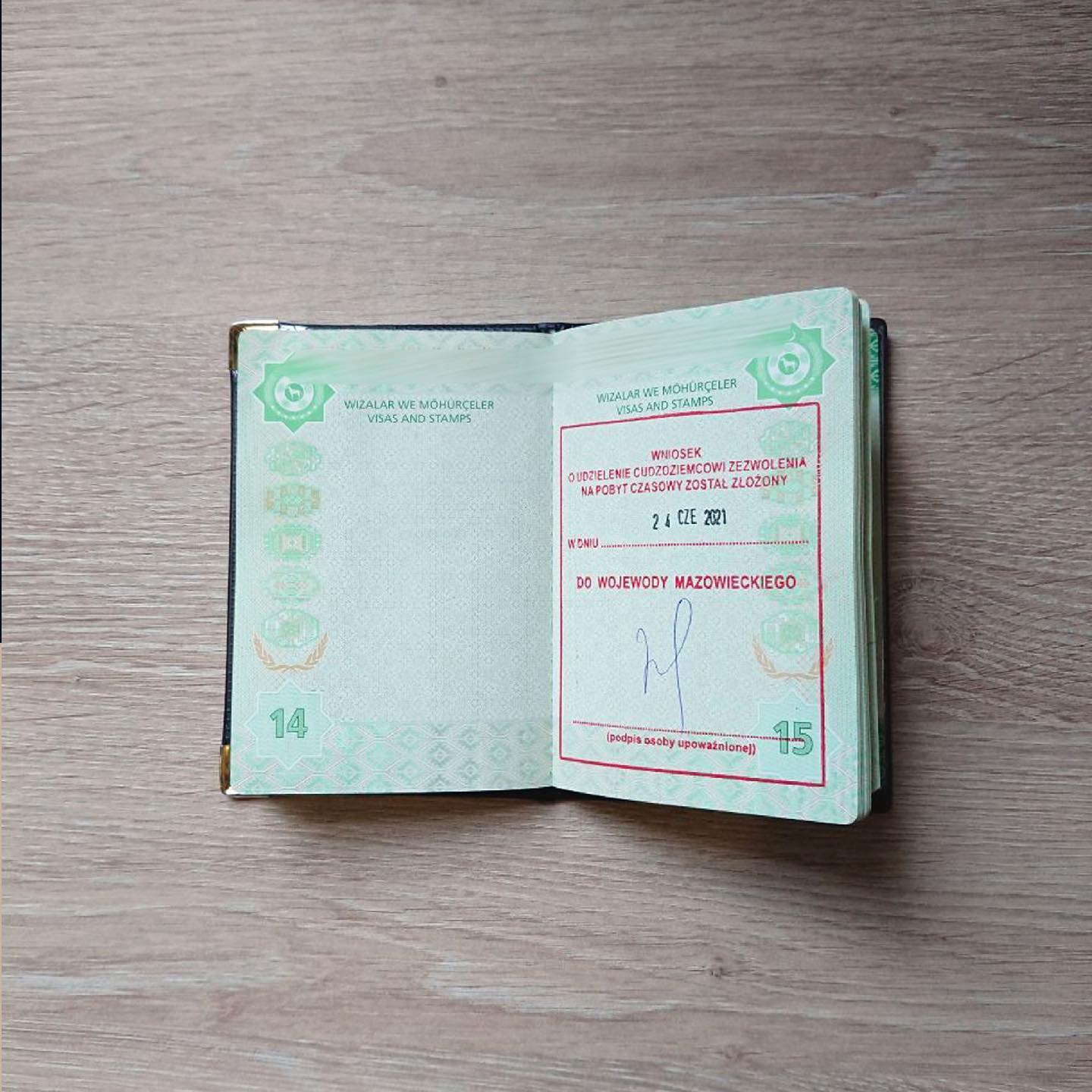 Подано 24.06.2021 Pobyt czasowy ?